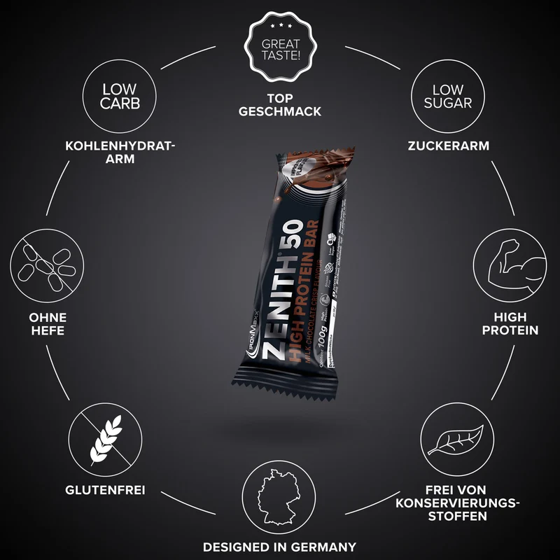 ZENITH® 50 Protein Riegel (12x100g) - Brownie Chocolate Crisp