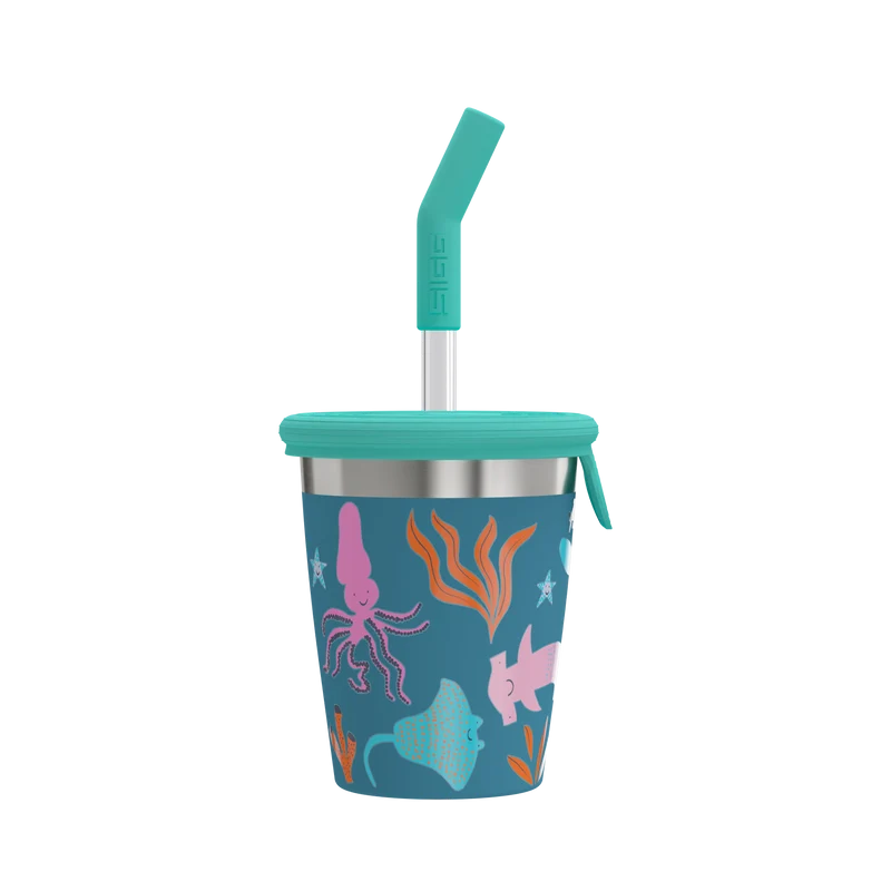 Family Bundle Helia – Night Ink & Kids Straw Cup Blue World