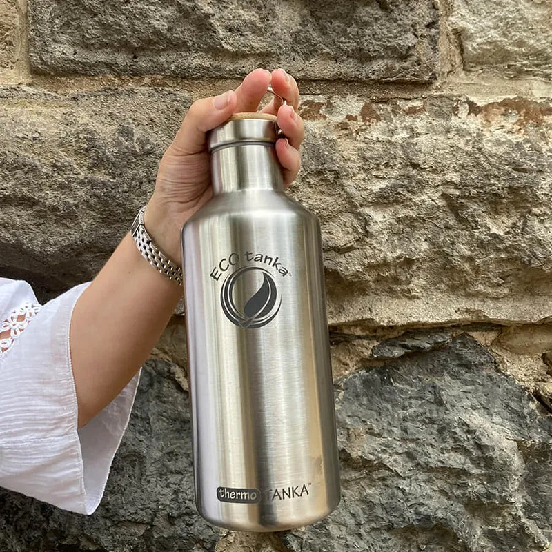 1,2l thermoTANKA™ isolierende Edelstahl Thermoflasche mit Edelstahl-Bambus-Verschluss