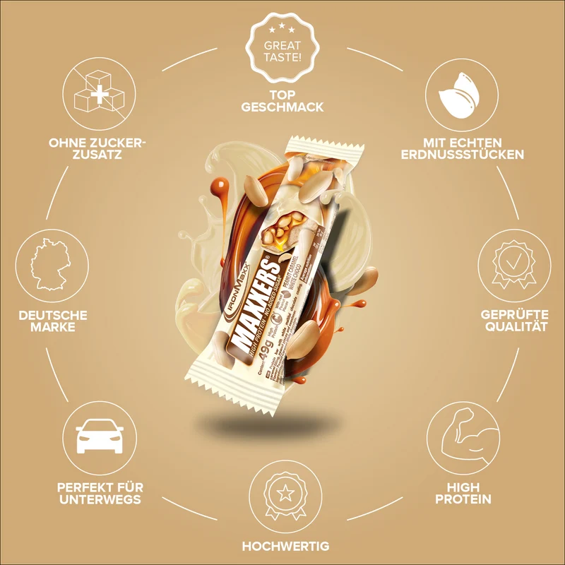 Maxxers (49g) - White Choc Peanut Caramel