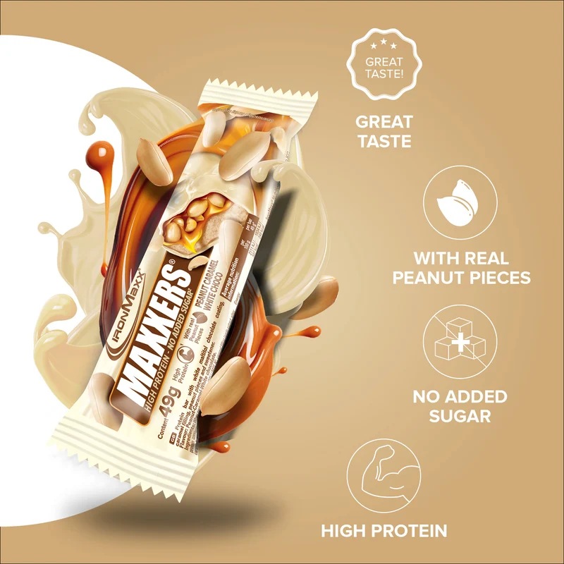 Maxxers (49g) - White Choc Peanut Caramel