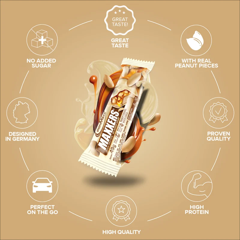 Maxxers (49g) - White Choc Peanut Caramel