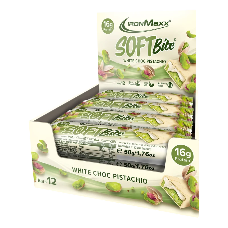 Softbite (12x50g) - White Chocolate Pistachio