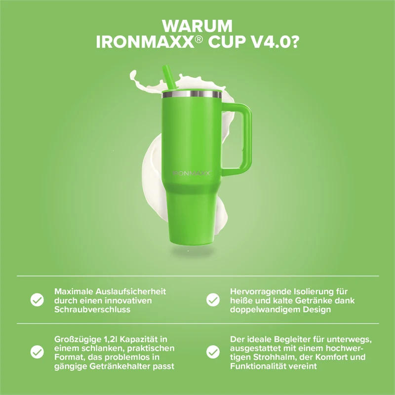 IronMaxx Cup V4.0 (1200ml) - Active Green