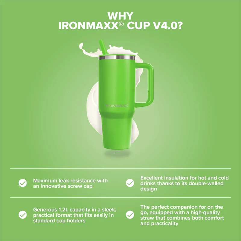 IronMaxx Cup V4.0 (1200ml) - Active Green