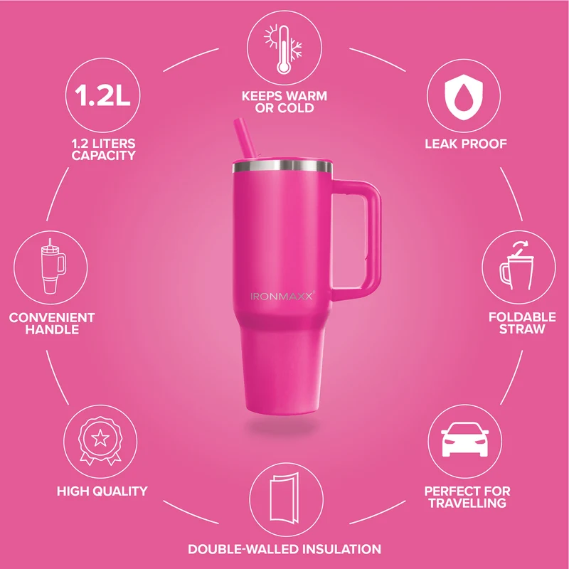 IronMaxx Cup V4.0 (1200ml) - Active Pink