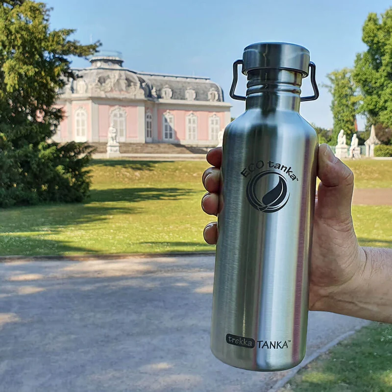 1,0l trekkaTANKA™ Edelstahl Trinkflasche mit Edelstahl-Wave-Verschluss