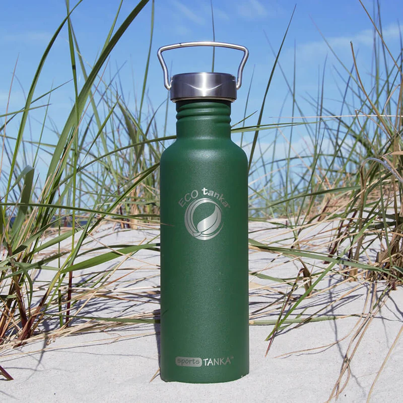 0,8l sportsTANKA™ Edelstahl Trinkflasche mit Edelstahl-Wave-Verschluss