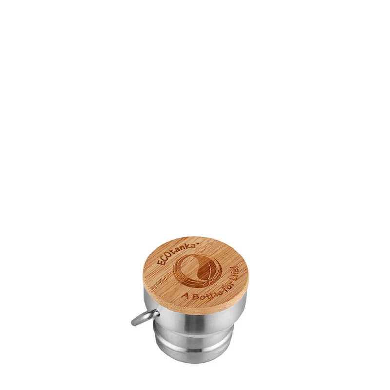 0,8l sportsTANKA™ Edelstahl Trinkflasche mit Edelstahl-Bambus-Verschluss