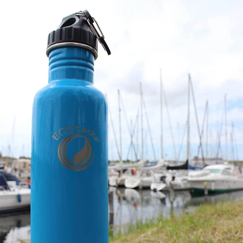 0,8l sportsTANKA™ Edelstahl Trinkflasche mit Poly-Loop-Verschluss
