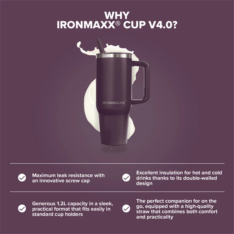 IronMaxx Cup V4.0 (1200ml) - Liquid Cherry
