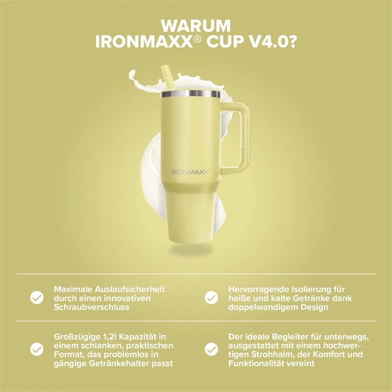 IronMaxx Cup V4.0 (1200ml) - Soft Sunrise