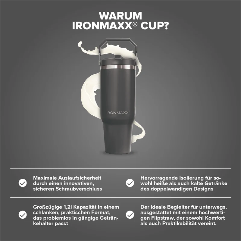 IronMaxx Cup V5.0 (1200ml) - Graphite