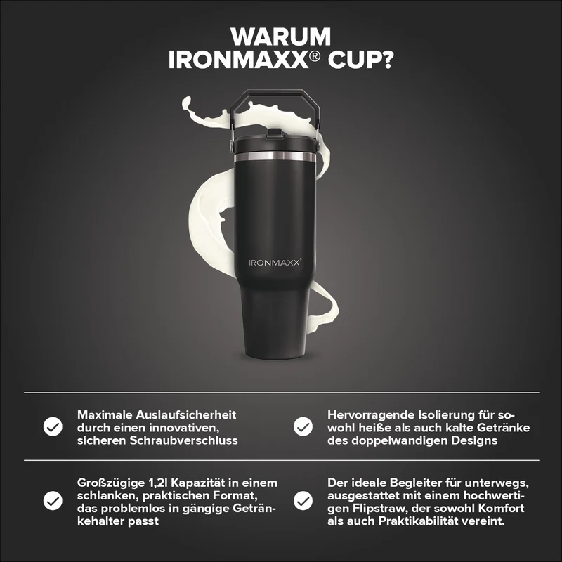 IronMaxx Cup V5.0 (1200ml) - Black