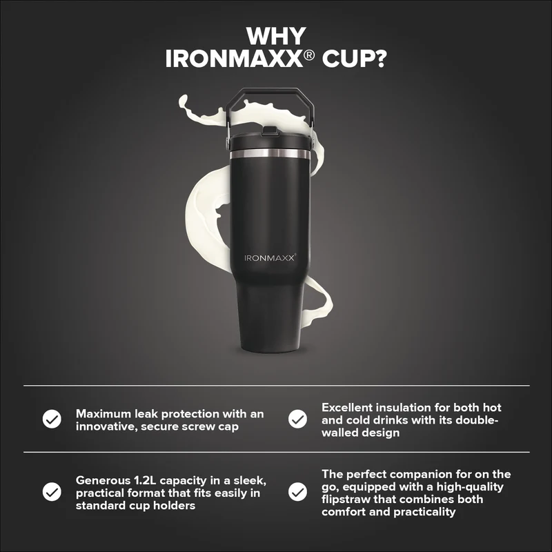 IronMaxx Cup V5.0 (1200ml) - Black