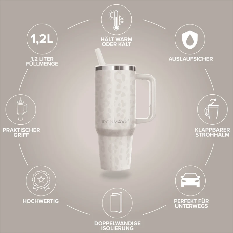 IronMaxx Cup V4.0 (1200ml) - Leo-Style Ivory