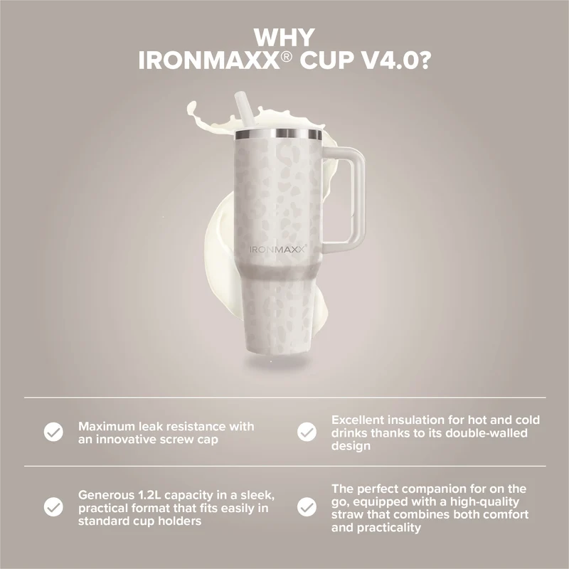 IronMaxx Cup V4.0 (1200ml) - Leo-Style Ivory