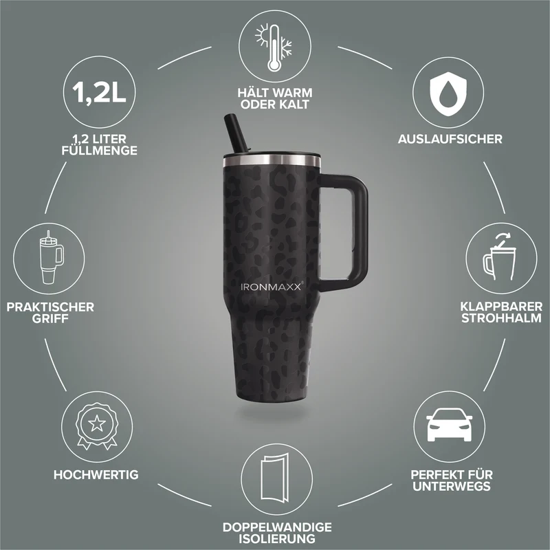 IronMaxx Cup V4.0 (1200ml) - Leo-Style Black