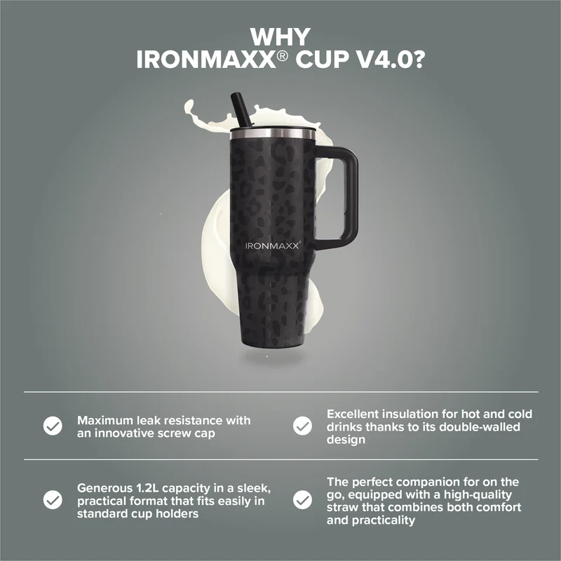 IronMaxx Cup V4.0 (1200ml) - Leo-Style Black