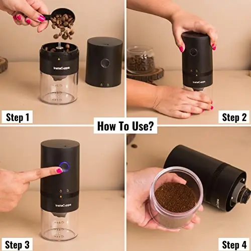 InstaCuppa Storage container spare bowl for Rechargeable Coffee Grinder Version 1
