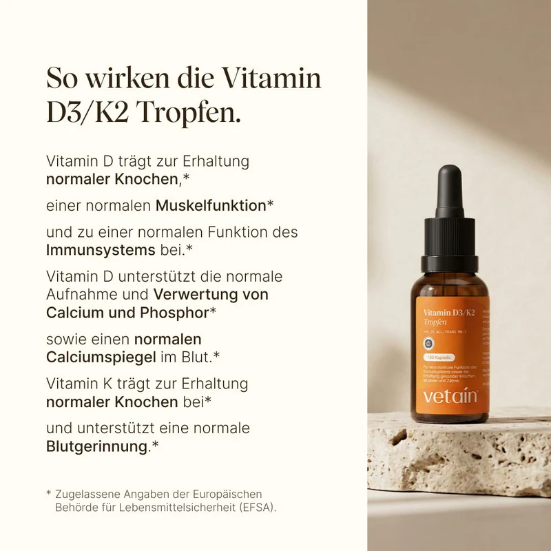 Vitamin D3/K2 Tropfen vegan (1.000 I.E.)