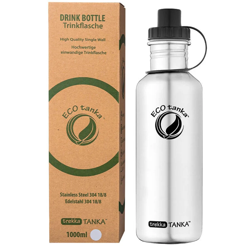 1,0l trekkaTANKA™ Edelstahl Trinkflasche mit Sport-Verschluss
