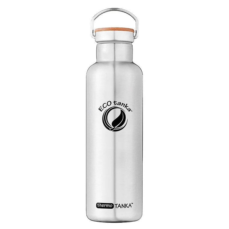 0,8l thermoTANKA™ isolierende Edelstahl Thermoflasche mit Edelstahl-Bambus-Verschluss