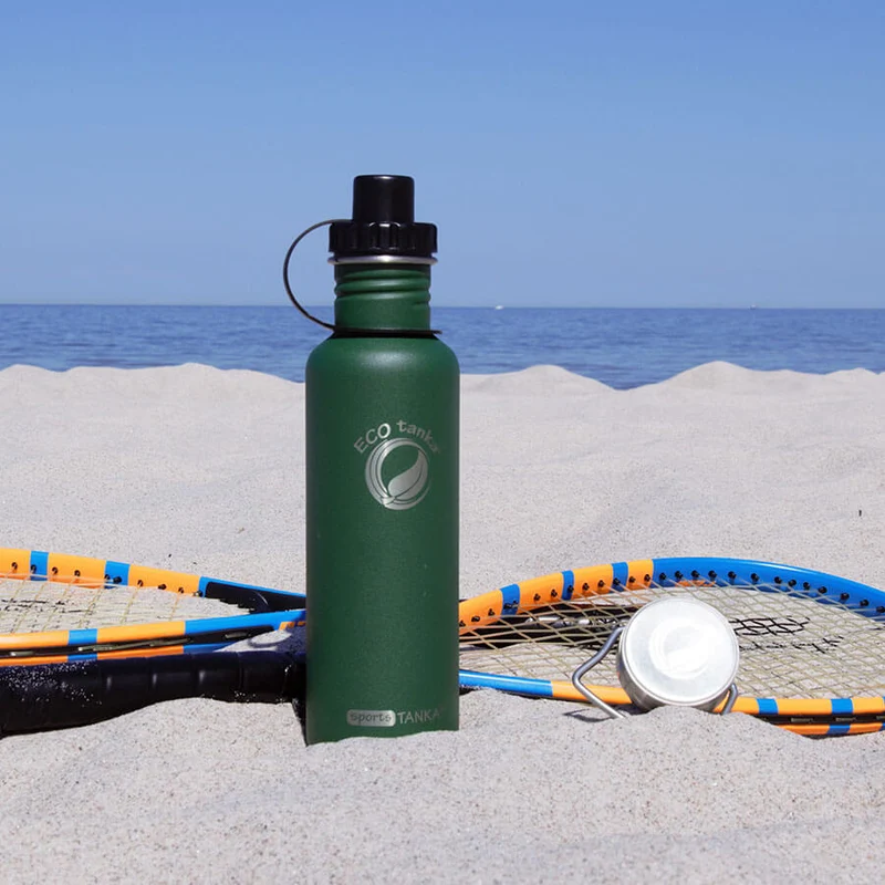 0,8l sportsTANKA™ Edelstahl Trinkflasche mit Sport-Verschluss