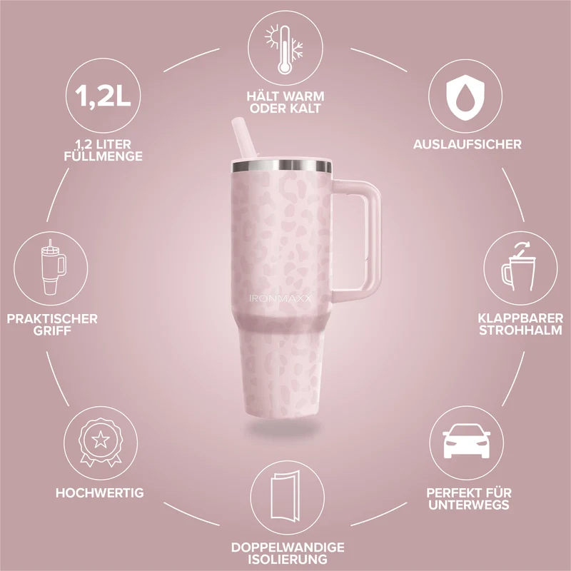IronMaxx Cup V4.0 (1200ml) - Leo-Style Rose