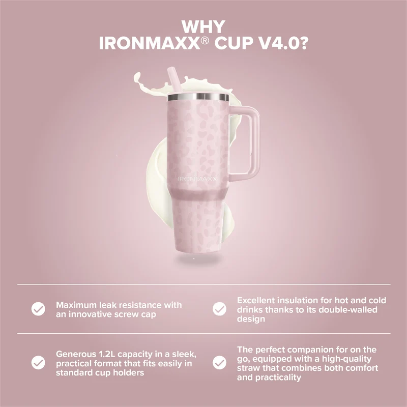 IronMaxx Cup V4.0 (1200ml) - Leo-Style Rose