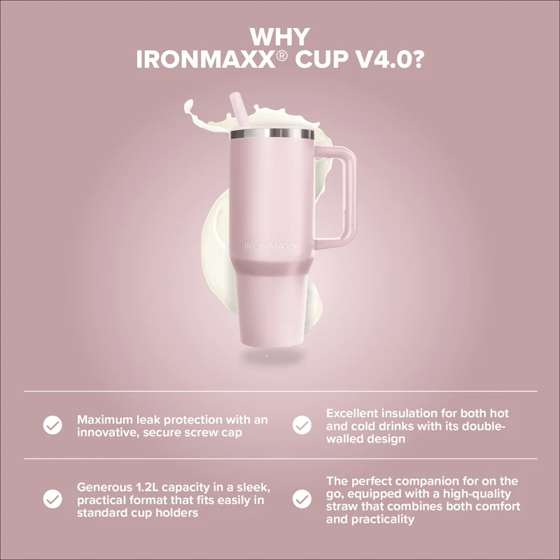 IronMaxx Cup V4.0 (1200ml) - Rose