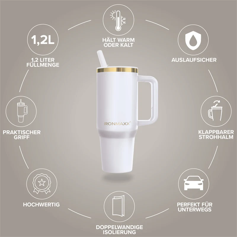 IronMaxx Cup V4.0 (1200ml) - Whey White