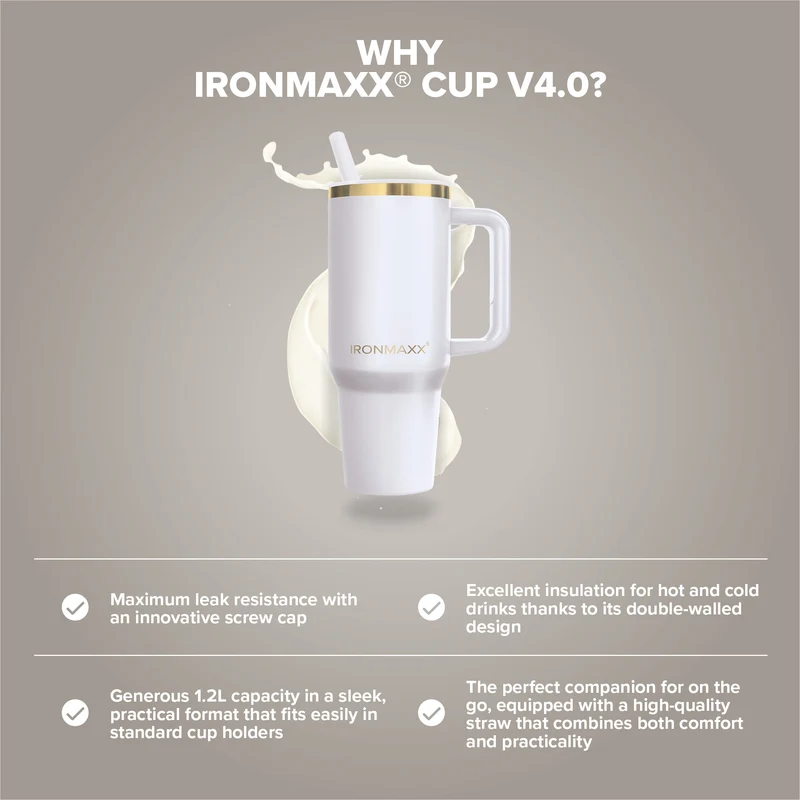 IronMaxx Cup V4.0 (1200ml) - Whey White