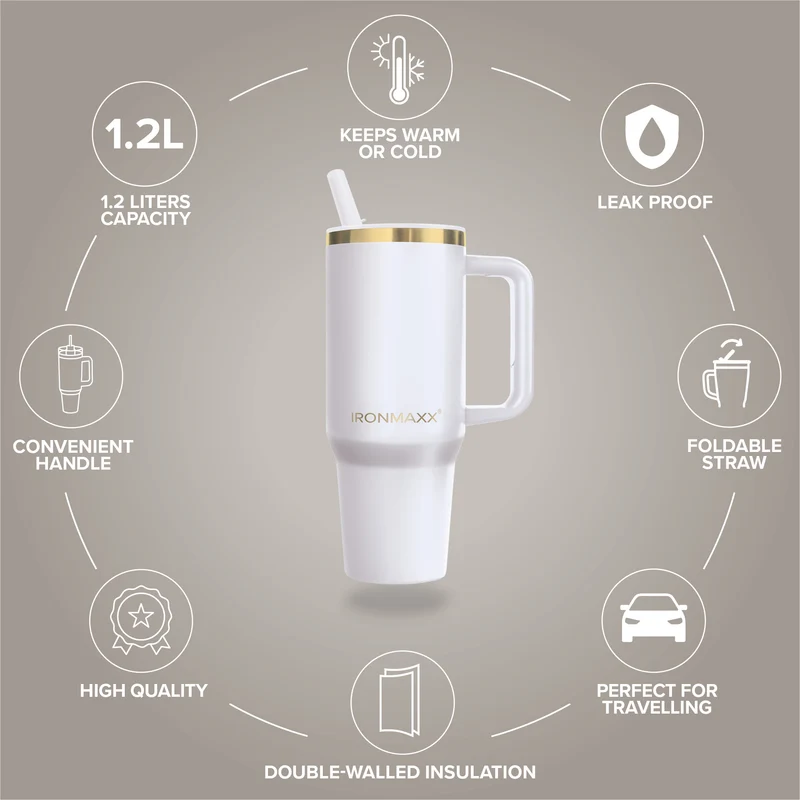 IronMaxx Cup V4.0 (1200ml) - Whey White