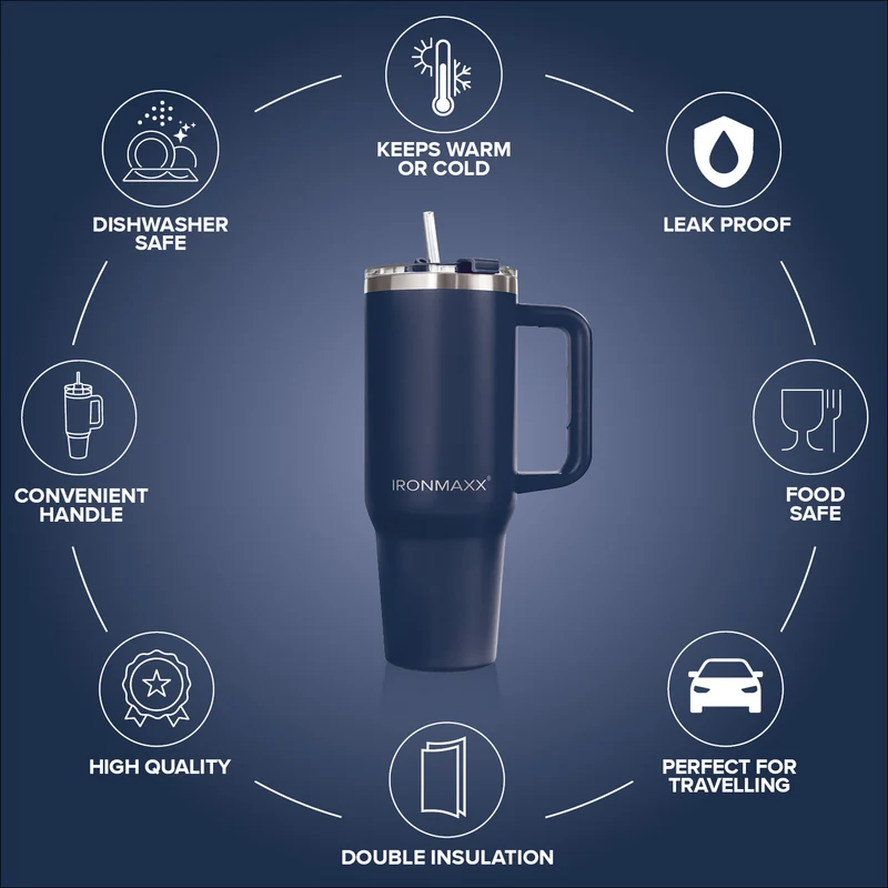IronMaxx Cup V3.0 (1200ml) - Navy Blue