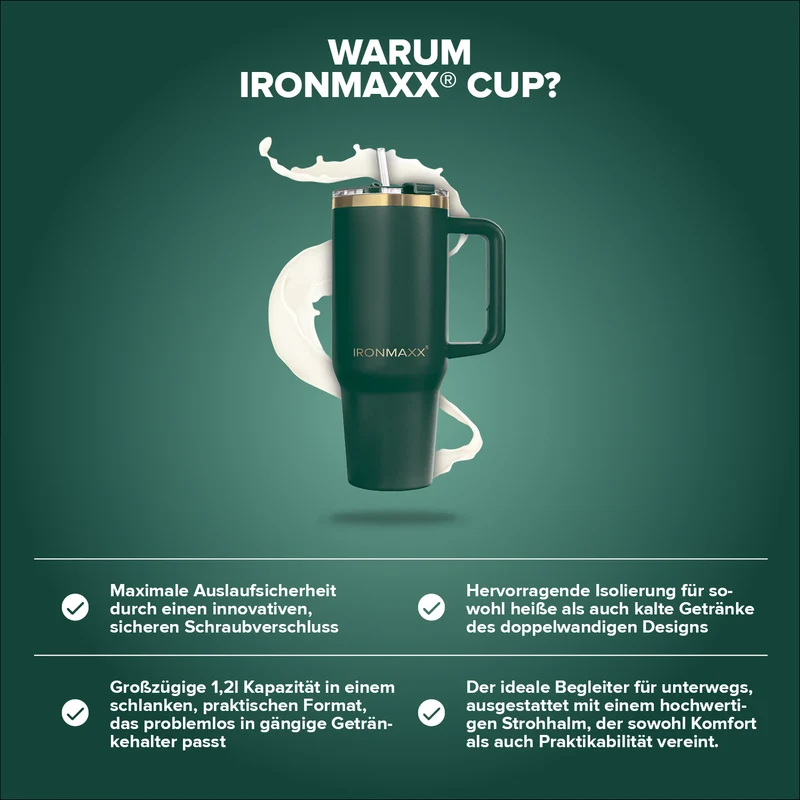 IronMaxx Cup V3.0 (1200ml) - Granite Green