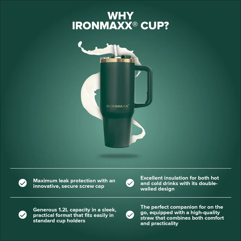 IronMaxx Cup V3.0 (1200ml) - Granite Green