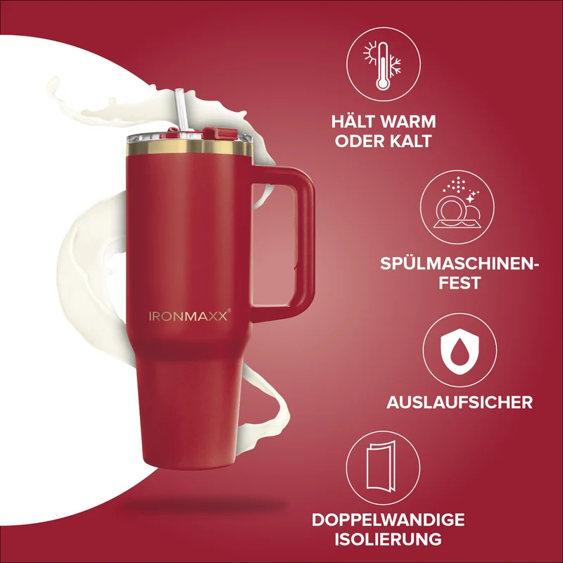 IronMaxx Cup V3.0 (1200ml) - Ruby Red