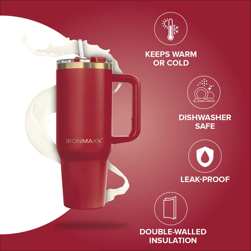 IronMaxx Cup V3.0 (1200ml) - Ruby Red