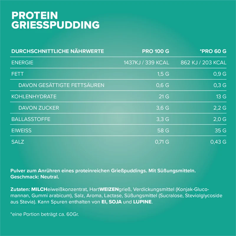 Protein Breakfast Sachets (10x60g) - Grieß