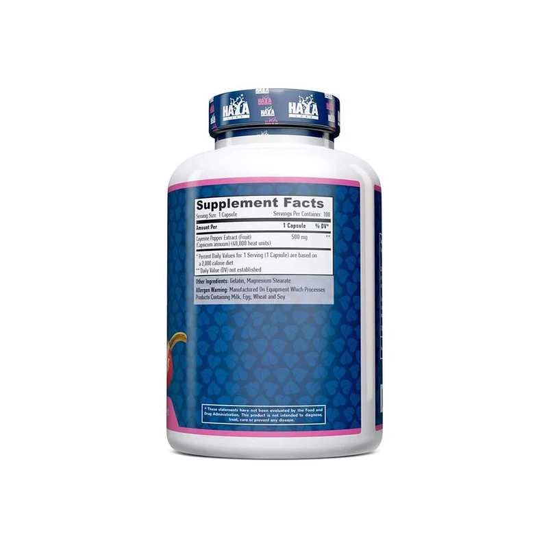Haya Labs Cayennepfeffer-Extrakt – 100 Kapseln