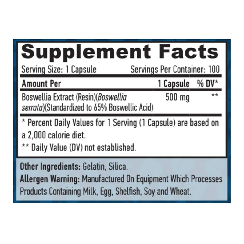 Haya Labs Boswellia 500mg / 100 caps