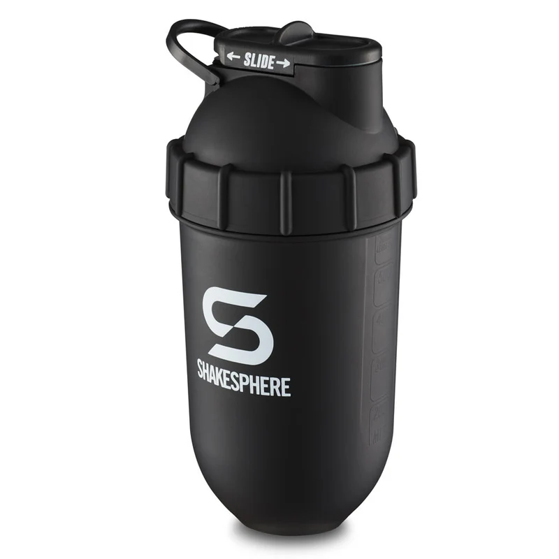 Protein shaker bottle 700mls "Tumbler Original" Matte Black/White Logo