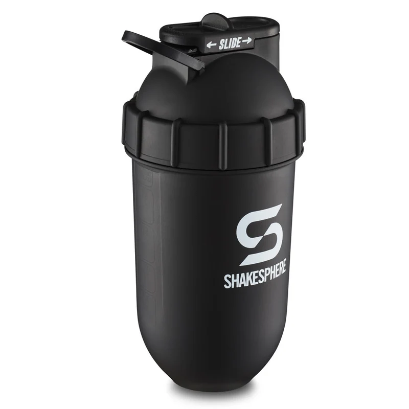 Protein shaker bottle 700mls "Tumbler Original" Matte Black/White Logo