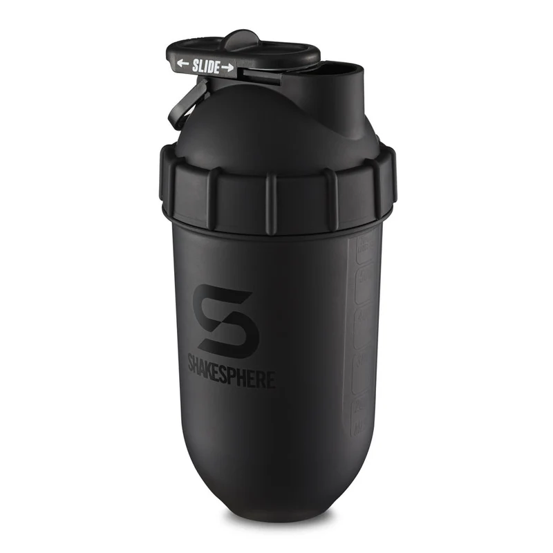 Protein shaker bottle 700mls "Tumbler Original" Matte Black/Black Logo