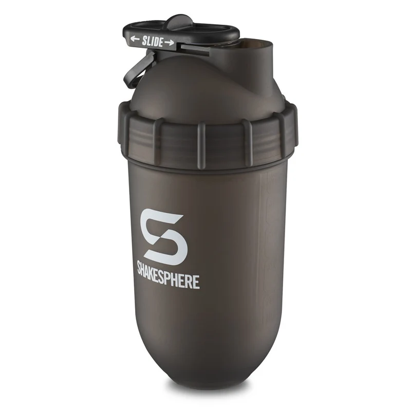Protein shaker bottle 700mls "Tumbler Original" Frosted Black/White Logo