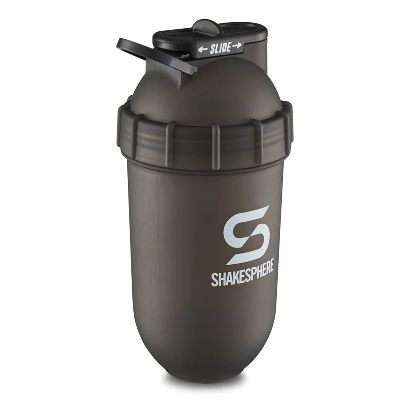 Protein shaker bottle 700mls "Tumbler Original" Frosted Black/White Logo