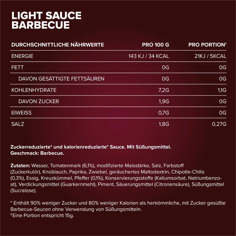 Light Sauce (285ml) - Smoky BBQ