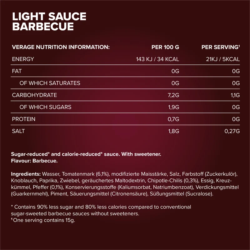 Light Sauce (285ml) - Smoky BBQ
