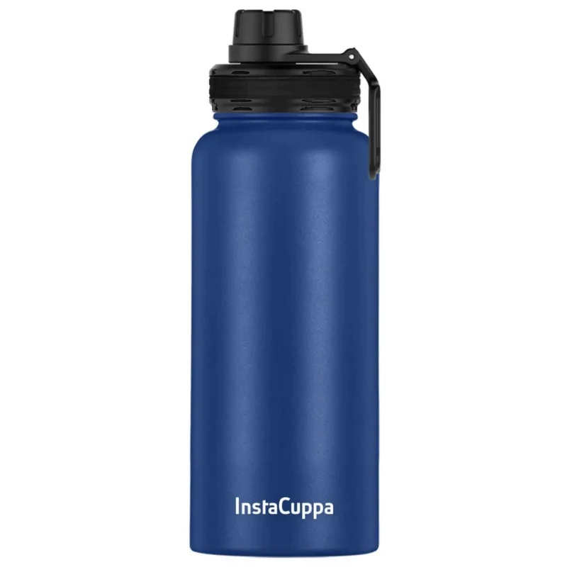 InstaCuppa Insulated Water Bottle 1L — Stainless Steel Thermos Flask, Double-Wall Vacuum, Sports Sipper Lid
